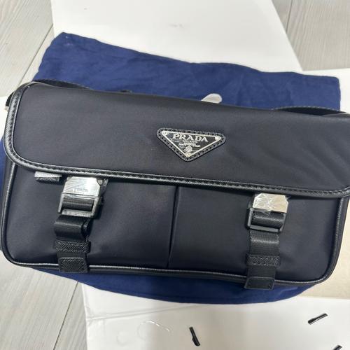 Prada 2020 Nylon Messenger Shoulder Bag,32CM - 프라다 2020 나일론 남성용 메신저 숄더백,2VD768-4,32cm,블랙