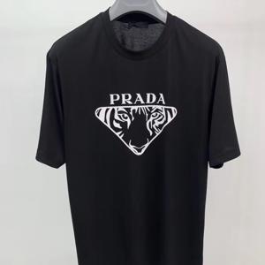 프라다 2022 타이거 트라이앵글 로고 프린팅 반팔 티셔츠