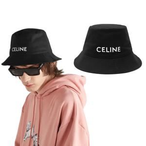 셀린느 22SS 레터링 버킷햇 모자(블랙)