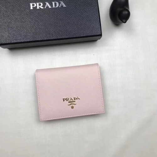 Prada 프라다 여성용 사피아노 반지갑 핑크,레드
